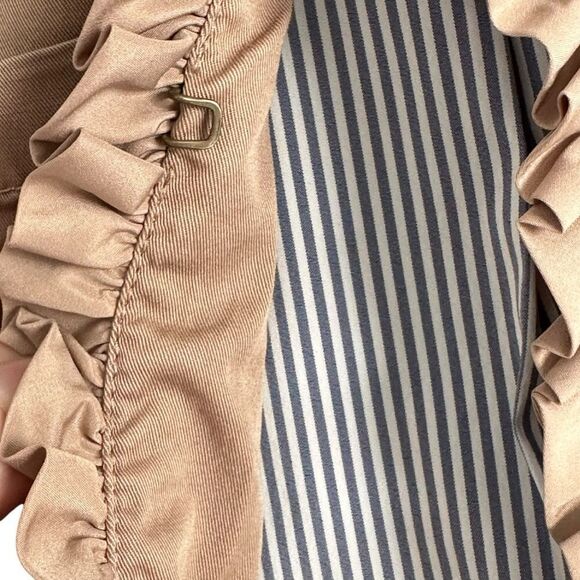 J Crew Tan Ruffle Chino Cropped Blazer | Size 2 - Picture 7 of 12